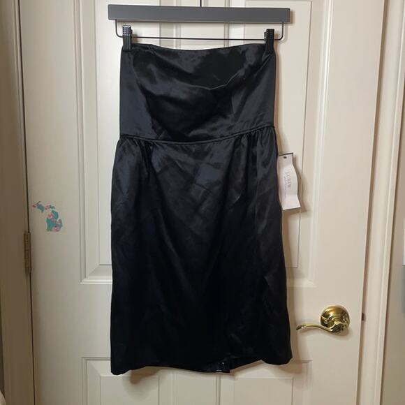 J. Crew silk strapless black dress NWT 8P - Picture 3 of 7